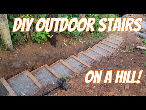 Building DIY Outdoor Steps on a Slope or Hill | Timber Landscape Garden Stairs
