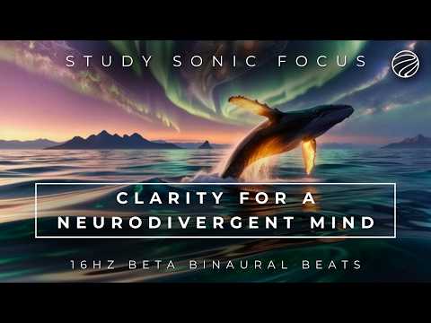 ADHD Focus Music with Ocean & Whale Song | Beta Brainwave Music for Study and Concentration