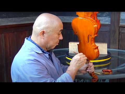 The process of making of a violin. A high-end Japanese violin crafted over 6 months by a master.