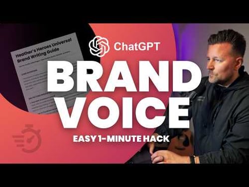 1-Minute ChatGPT Hack To Write In Your Brand Voice & Style