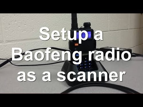 Baofeng UV-5R Programming - setup as a police scanner