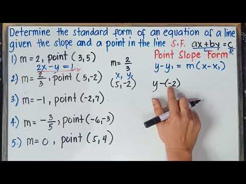 How to Get the Standard Form of a Line from Slope and One Point | Explain in Detailed | G8 | Q3 |