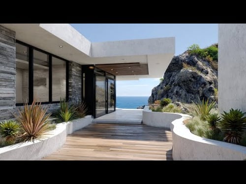 Malibu Cliffside Mansion : Organic Modern Coastal Retreat