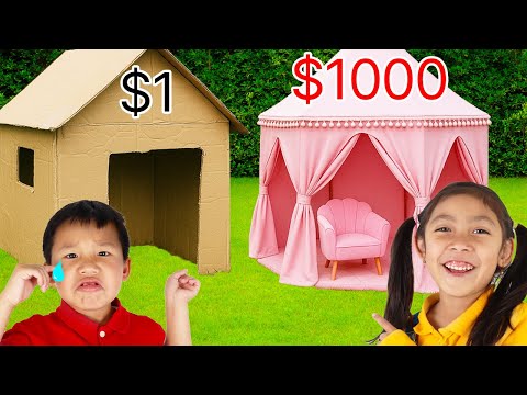 Maddie Wendy & Kaden Rainy Day Cardboard Camping Adventure