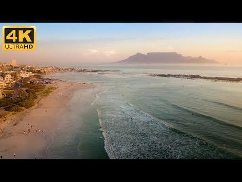Flying Over South Africa (4K UHD) With Relaxing Music | Beautiful Piano Music
