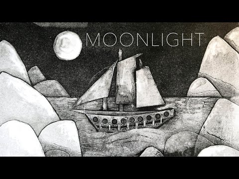 Moonlight: Gel-Plate Monoprint