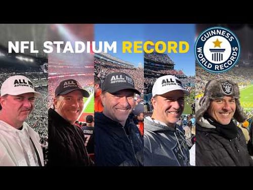 Fastest Time To Visit Every NFL Stadium | Guinness World Records