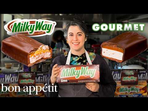 Pastry Chef Attempts to Make Gourmet Milky Way Bars | Gourmet Makes | Bon Appétit