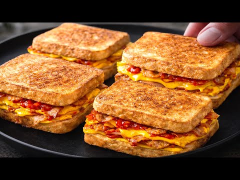 So lecker hast du noch nie gefrühstückt – Knuspriger Ei-Käse-Toast in 5 Minuten!
